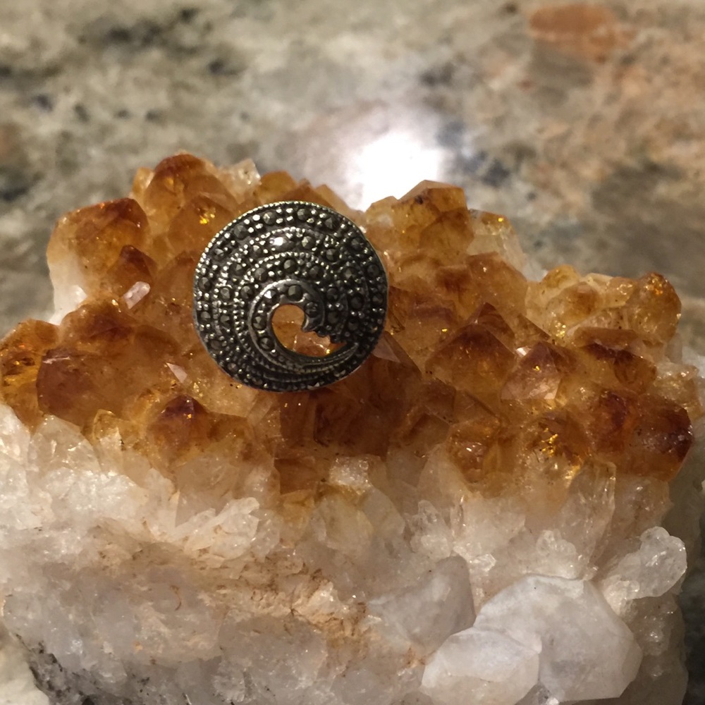 Vintage Sterling And Marcasite Ring